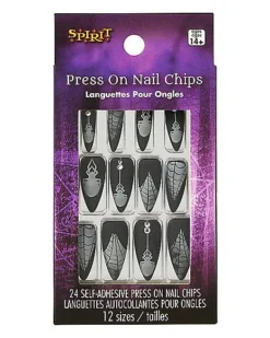 Black Widow Witch Press On Nails -Online Halloween Decoration 01582337 c