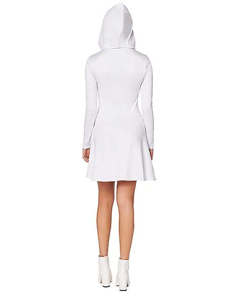 Adult White Long Sleeve Dress 2 Adult White Long Sleeve Dress - Image 2