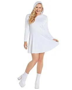 Adult White Long Sleeve Dress 6 Adult White Long Sleeve Dress -Online Halloween Decoration 01586270 c