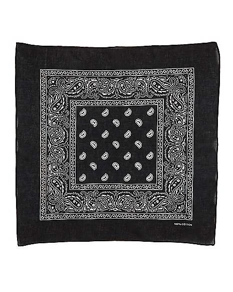 Black Paisley Bandana 2 Black Paisley Bandana - Image 2