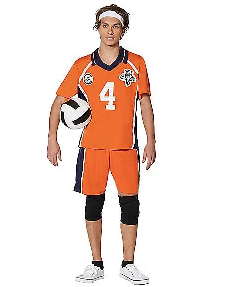 Adult Orange Volleyball Uniform Costume 1 Adult Orange Volleyball Uniform Costume